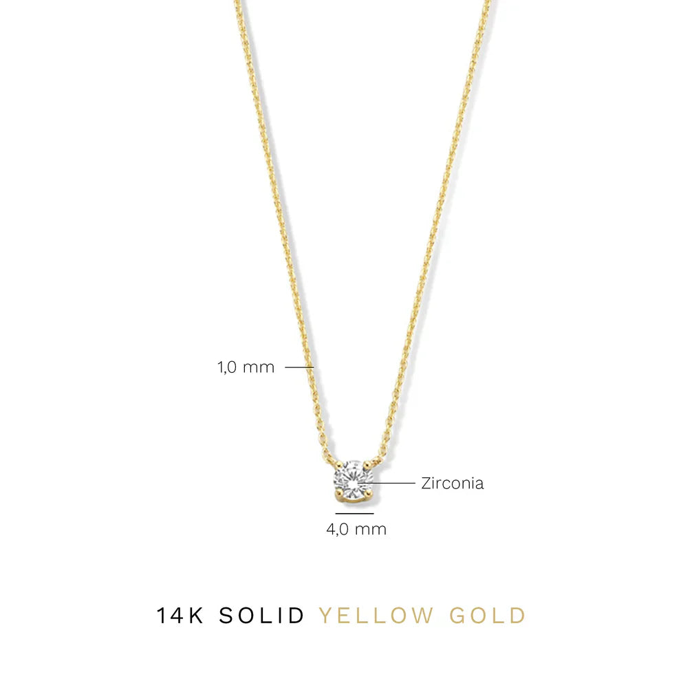 Cléa Moissanite Stone Necklace | Gold